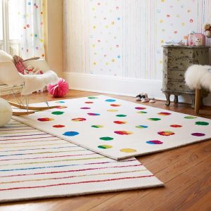 Colourful rugs for childrens interior design